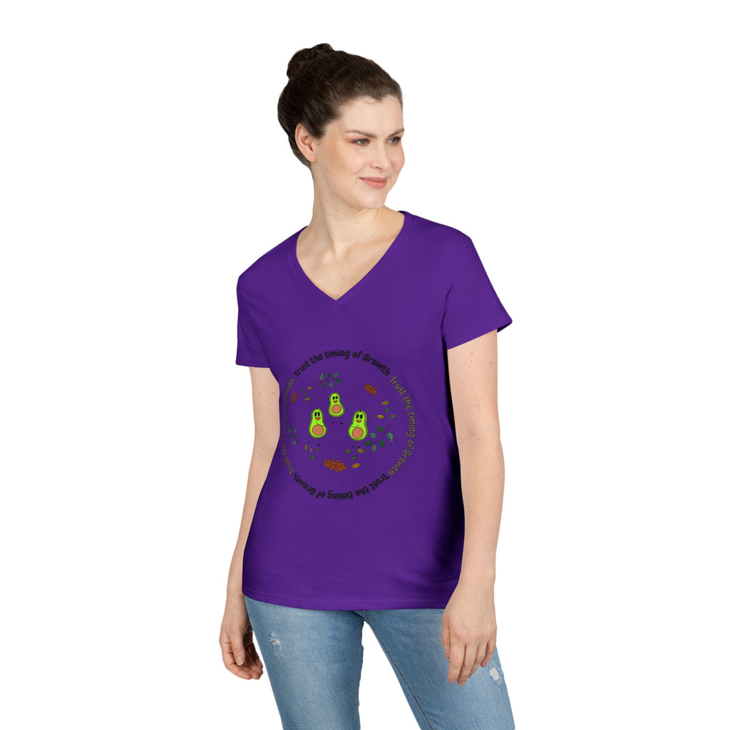 Avocado Family V-Neck Tee — Cute Avocado Pun Graphic