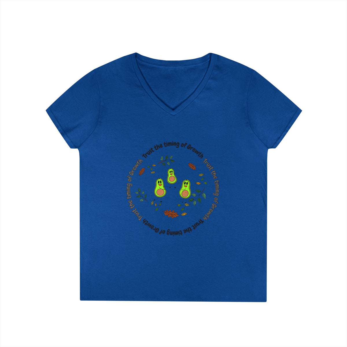 Avocado Family V-Neck Tee — Cute Avocado Pun Graphic