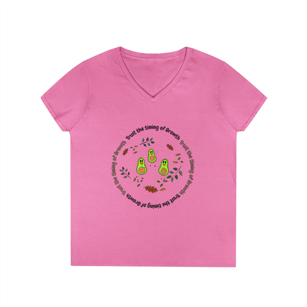 Avocado Family V-Neck Tee — Cute Avocado Pun Graphic