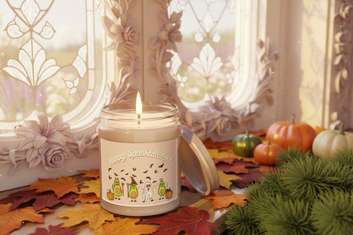 Happy Spooktacular! Halloween Avocado Soy Candle — 9oz Scented Jar