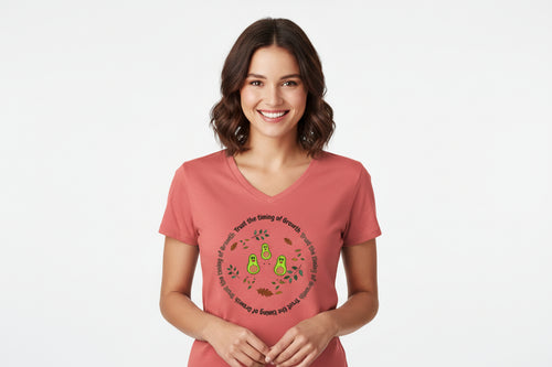 Avocado Family V-Neck Tee — Cute Avocado Pun Graphic