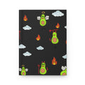 Avocado Angel & Devil Hardcover Journal — Lined Matte Notebook